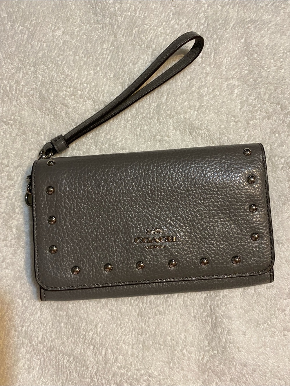 Coach Gray Wristlet